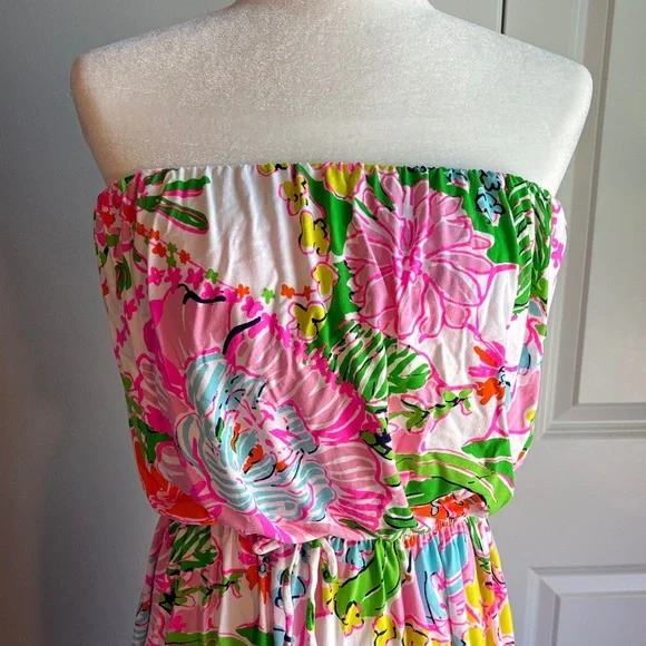 Lilly Pulitzer for Target Floral Maxi Dress - Pink, Green, Blue - Picture 2 of 9